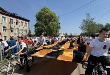 В микрорайоне Октябрьский города Скопина прошел велопробег в честь Дня Победы